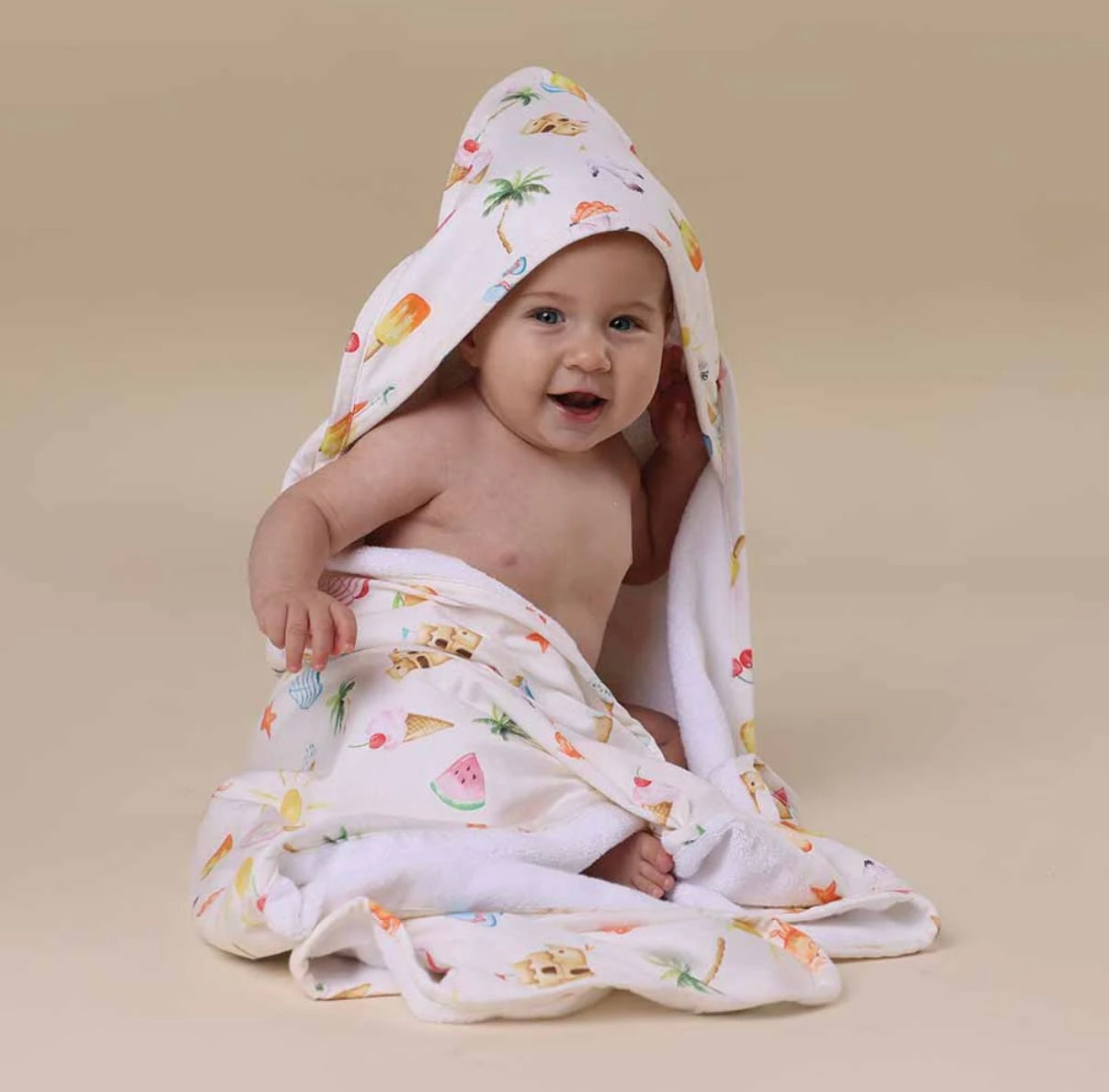 Snuggle Hunny Beach Fun Hooded Baby Towel