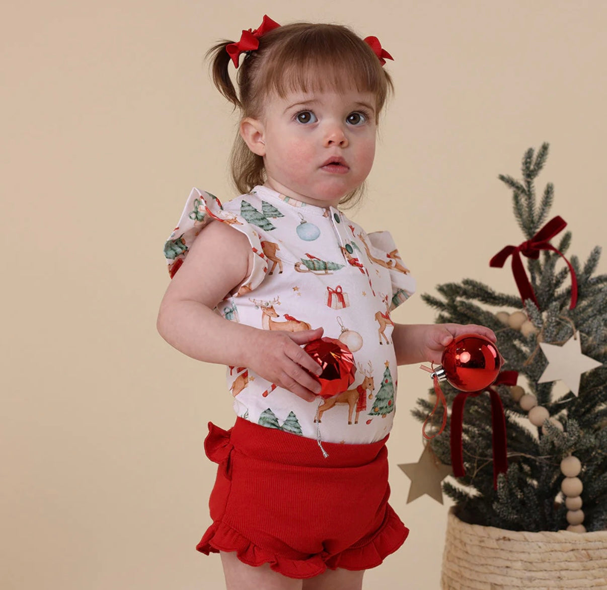 Snuggle Hunny Prancer & Friends Short Sleeve Bodysuit with Frill
