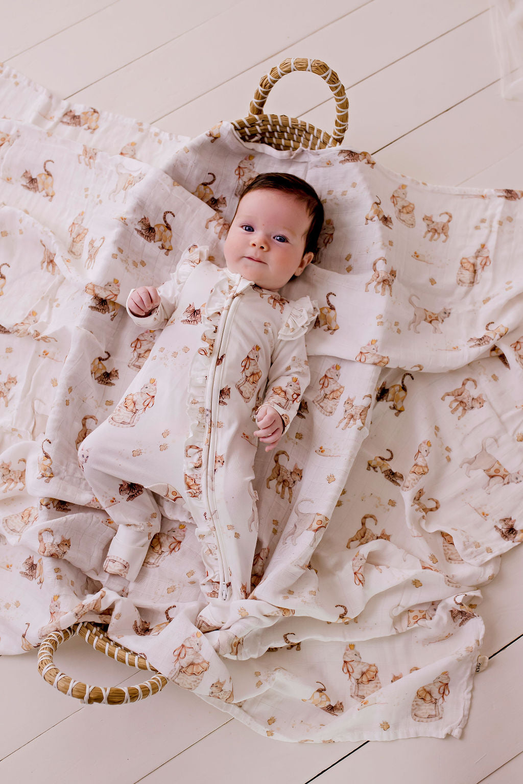 Confetti Kidz Royal Whiskers Bamboo Zipsuit
