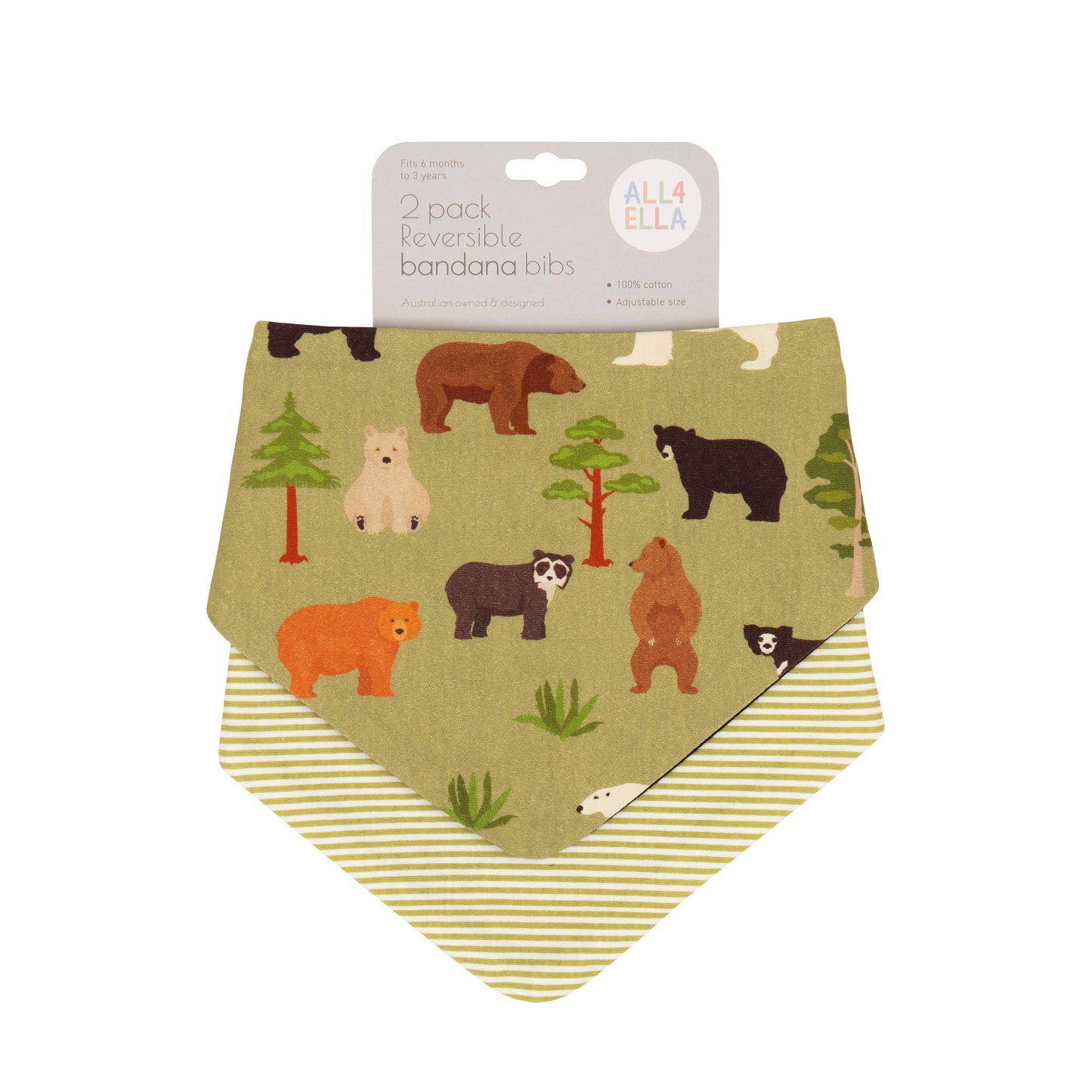 All 4 Ella Bandana Bibs 2 Pack – Various