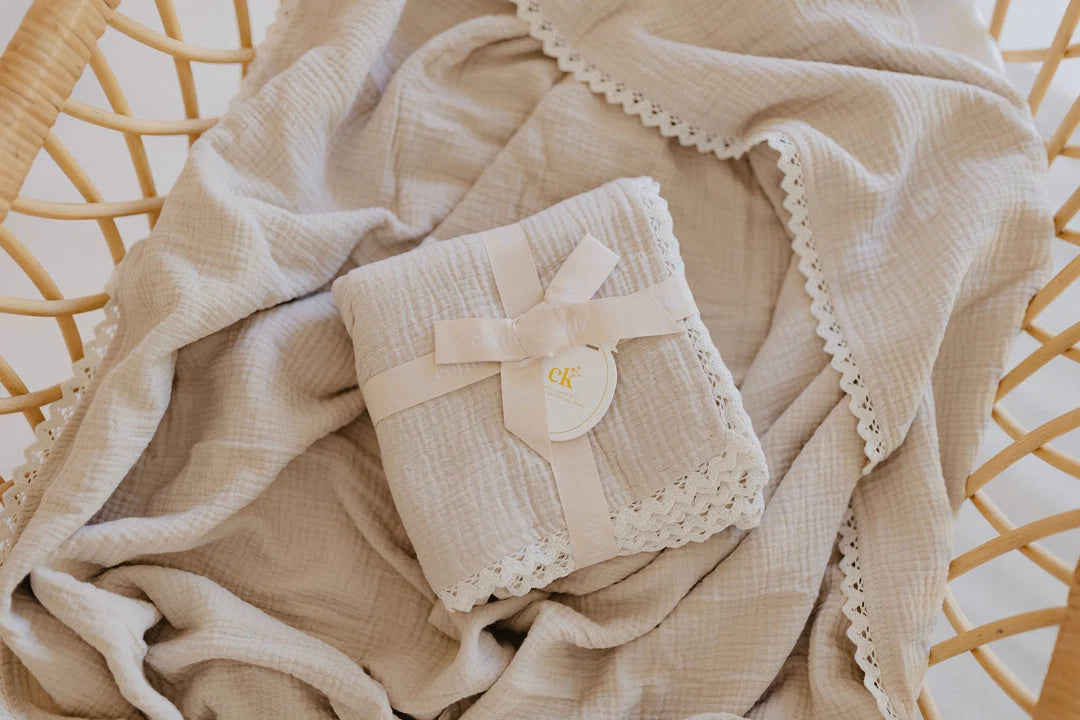 Confetti Kidz Classic Muslin Blanket Oatmeal