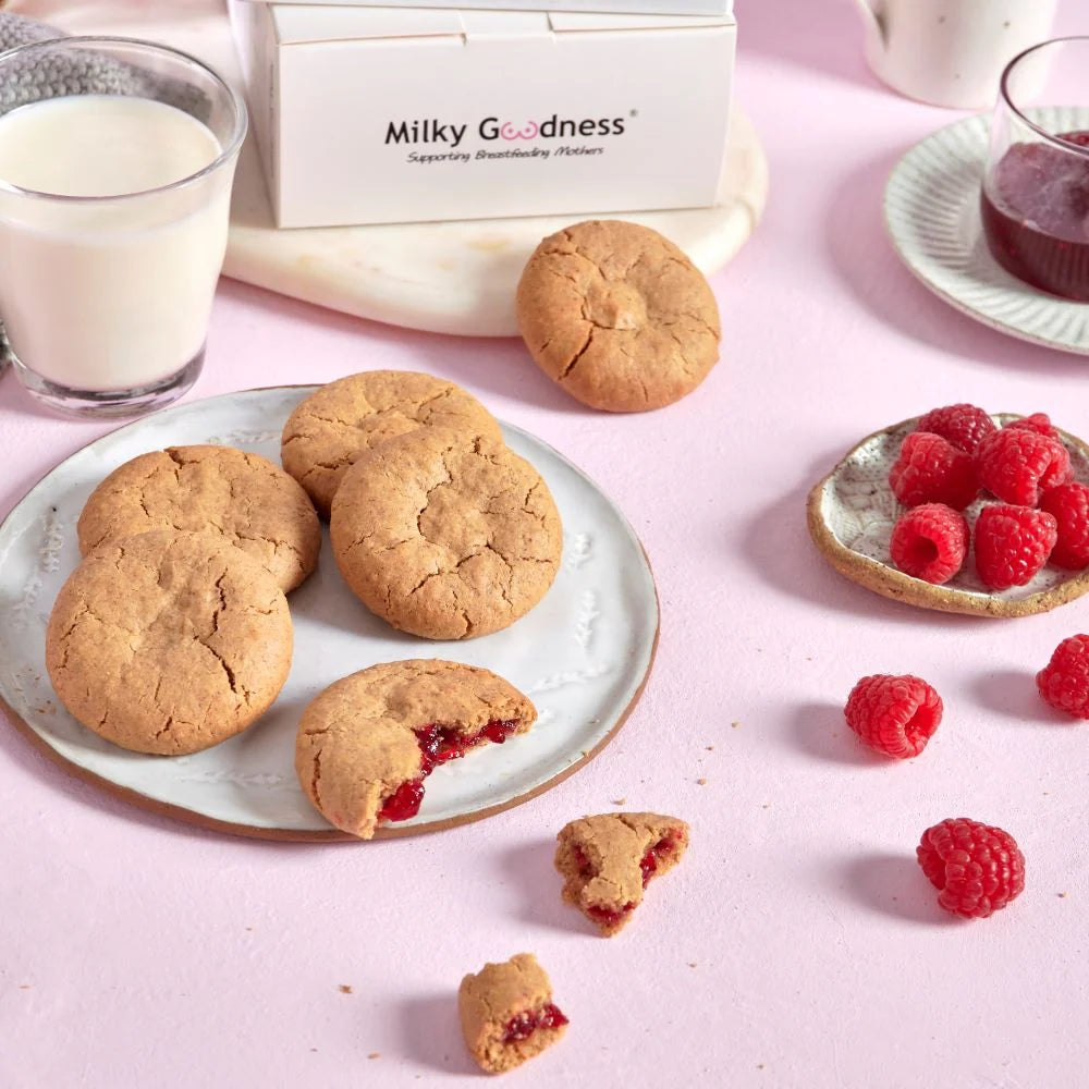 Milky Goodness Raspberry Lactation Cookies
