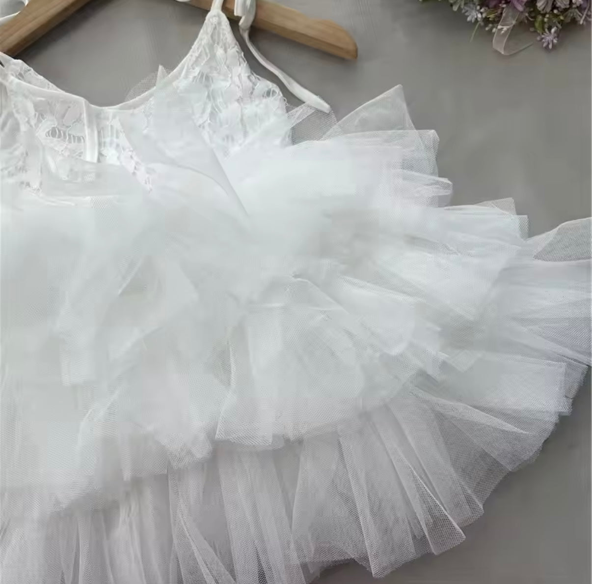 White Lace Tutu Dress