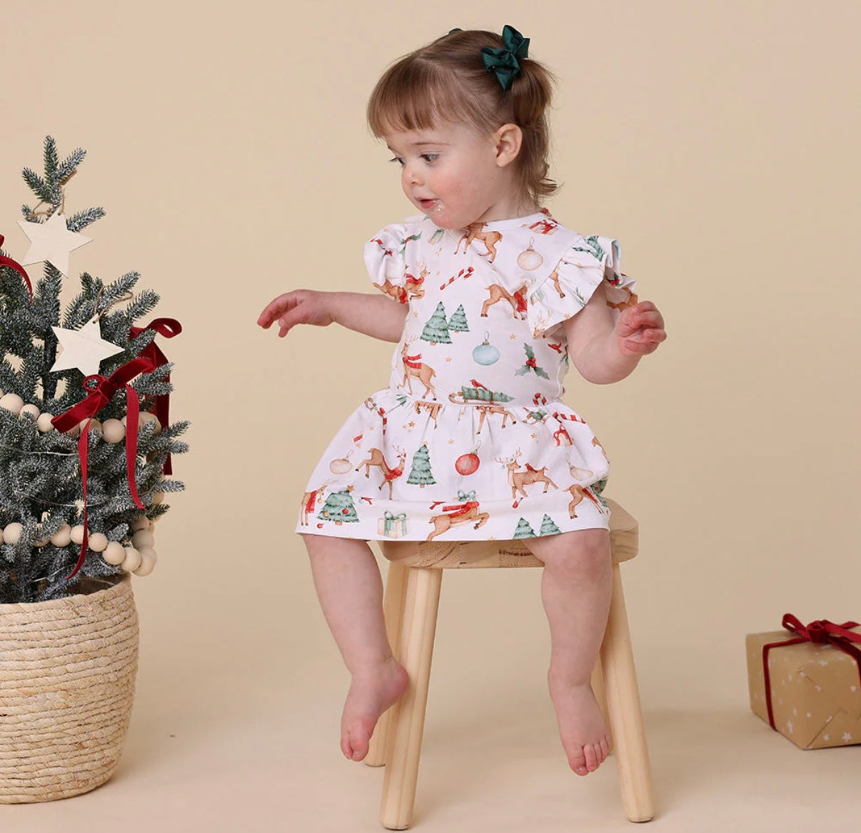 Snuggle Hunny Prancer & Friends Short Sleeve Dress