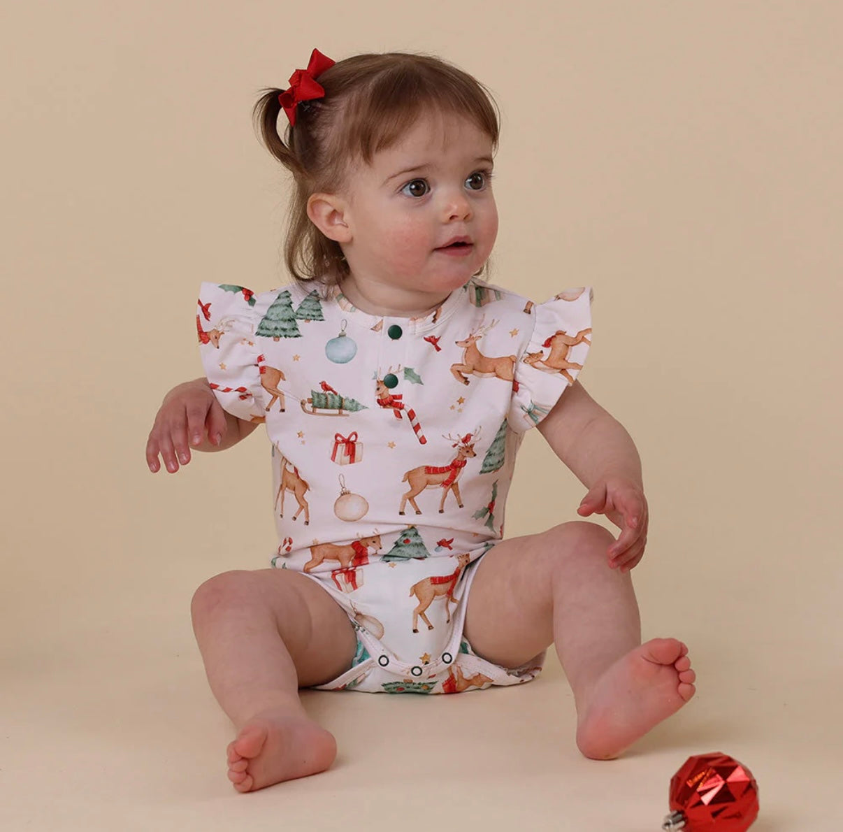 Snuggle Hunny Prancer & Friends Short Sleeve Bodysuit with Frill