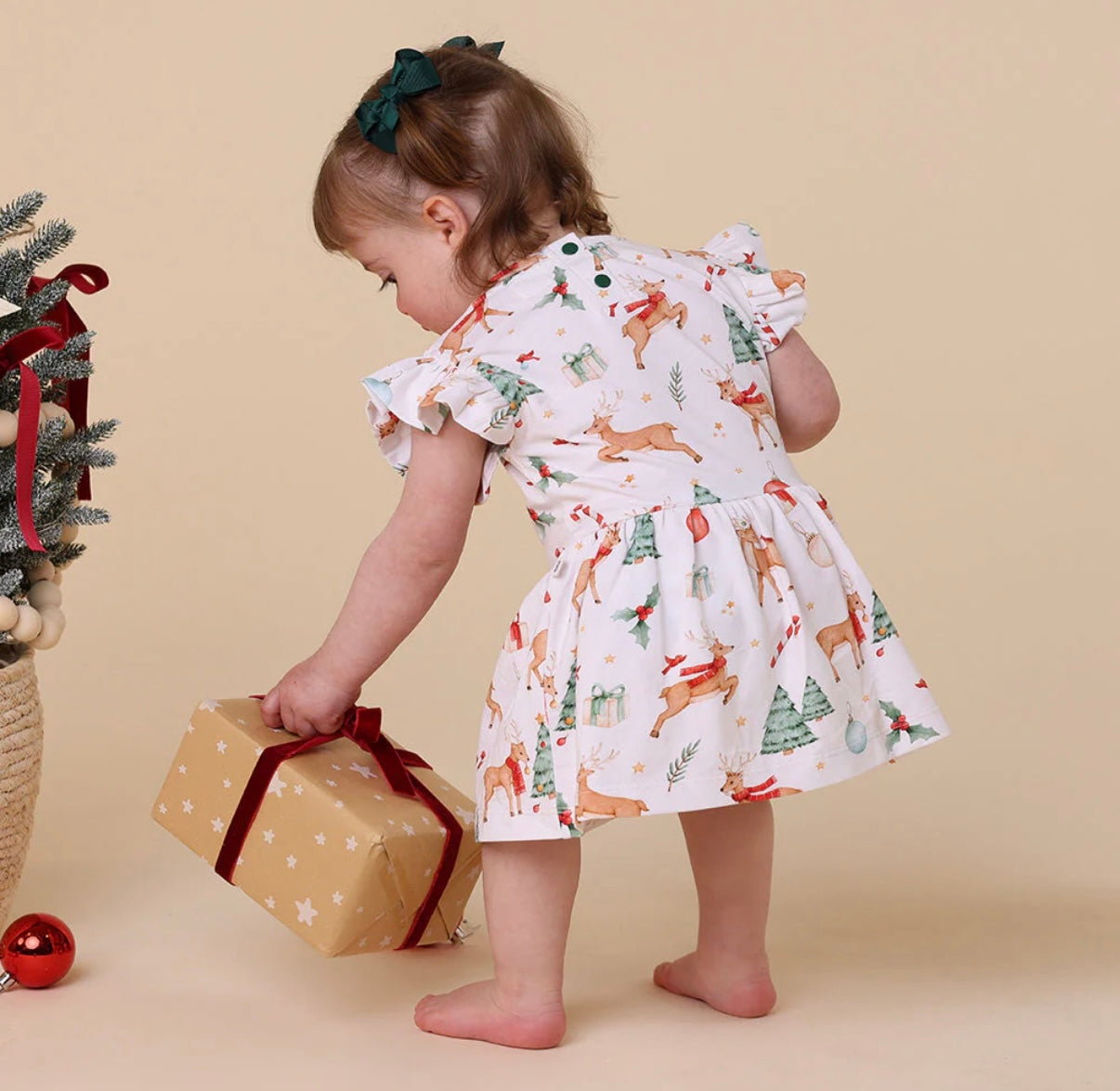 Snuggle Hunny Prancer & Friends Short Sleeve Dress