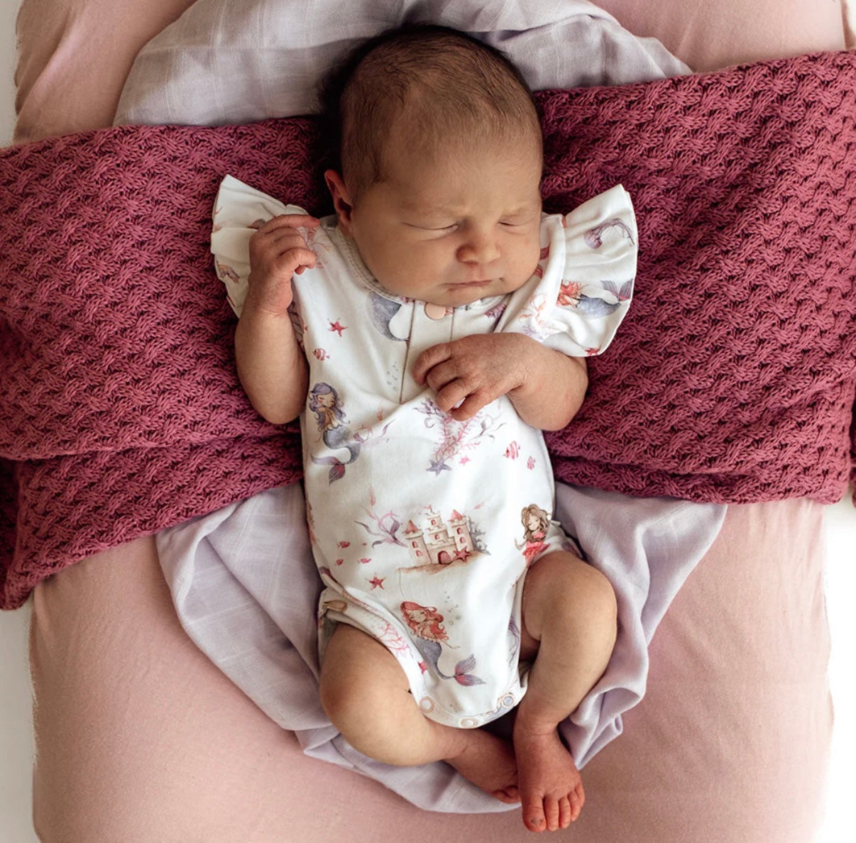 Snuggle Hunny Mermaid Short Sleeve Bodysuit