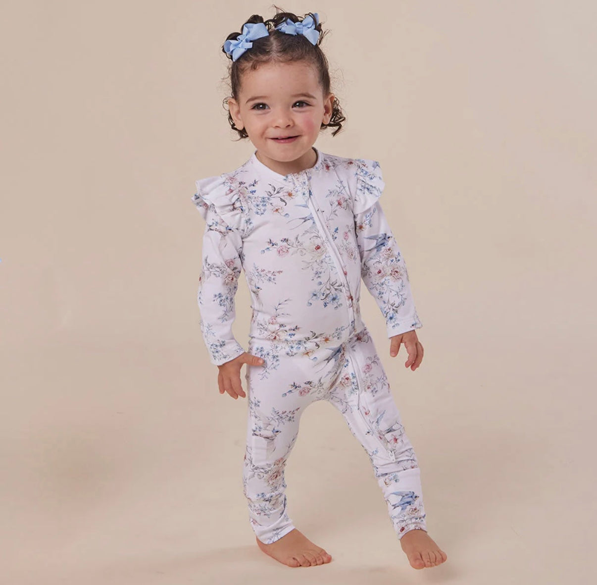 Snuggle Hunny Sweet Swallows Snugglesuit Convertible Romper