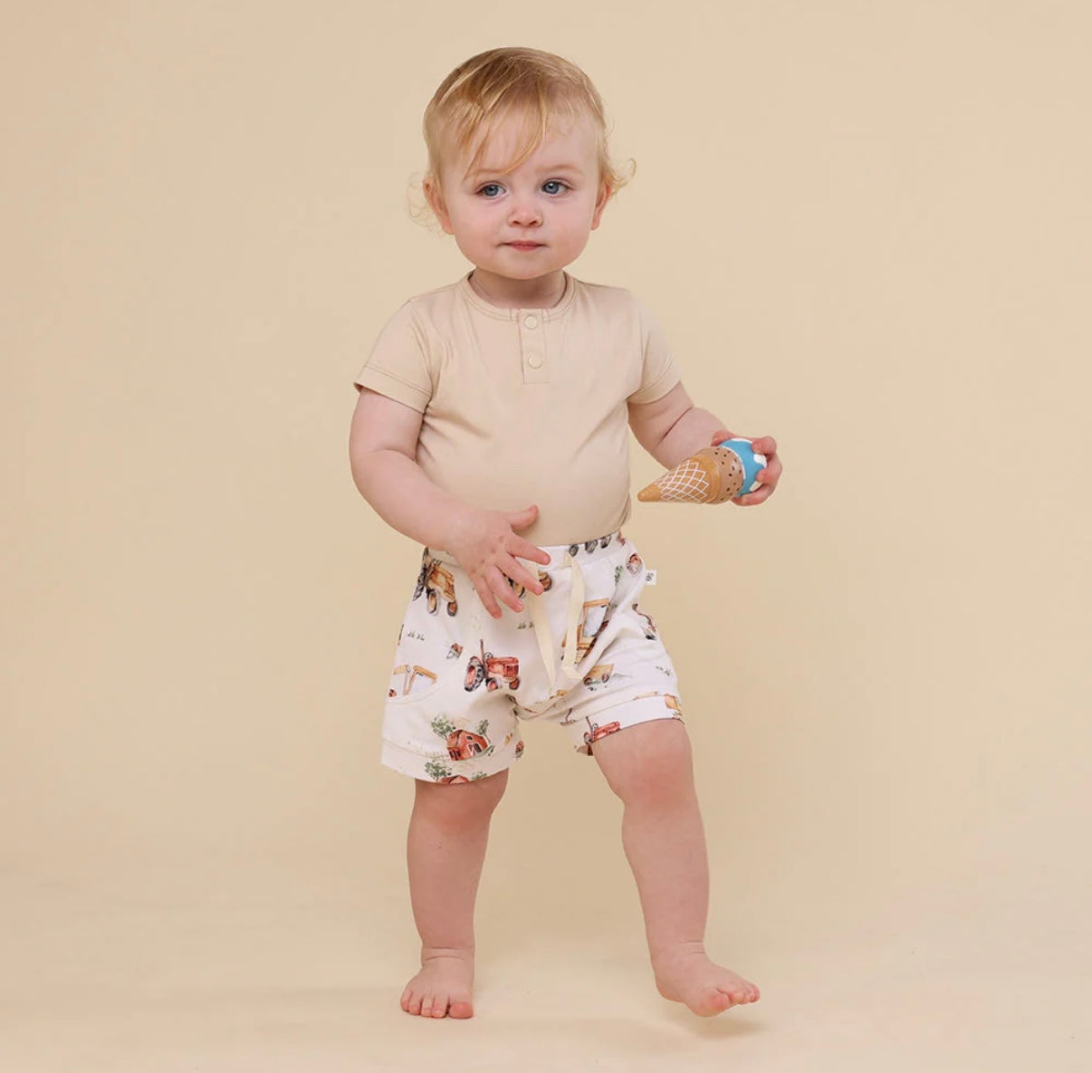 Snuggle Hunny Diggers & Tractors Shorts