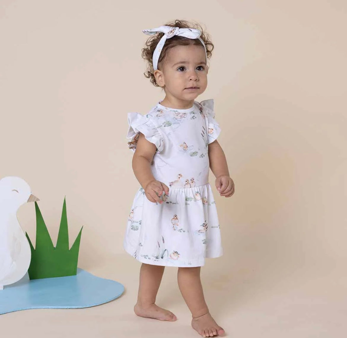 Snuggle Hunny Duck Pond Short Sleeve Dress