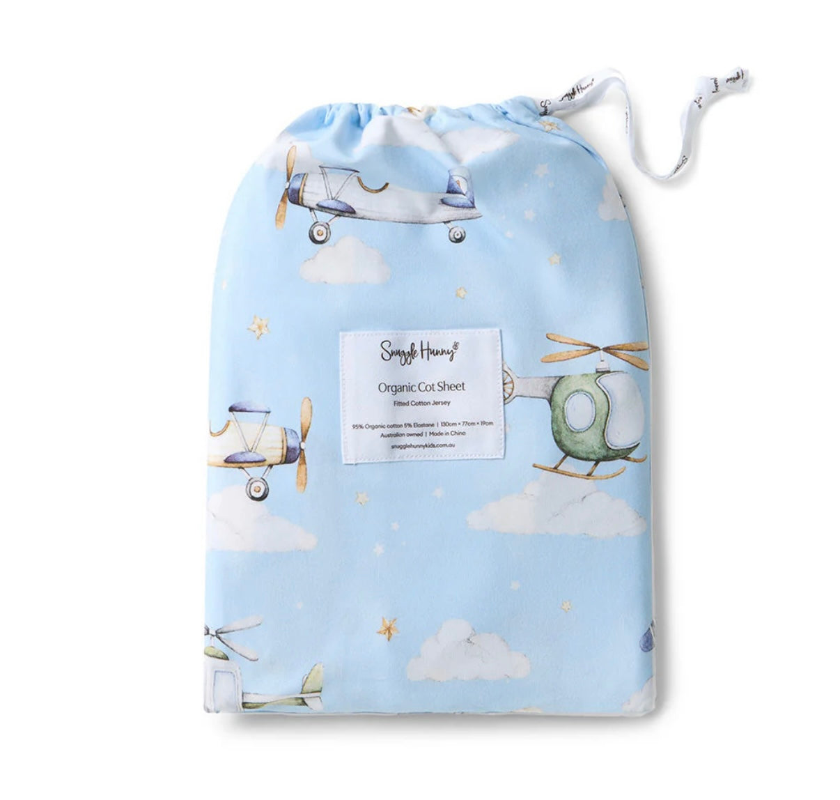 Snuggle Hunny Taking Flight Fitted Cot Sheet