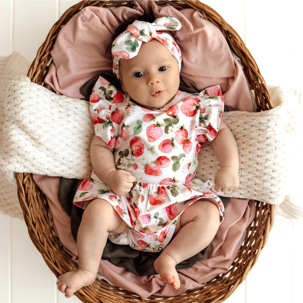 Snuggle Hunny Strawberry Short Sleeve Dress