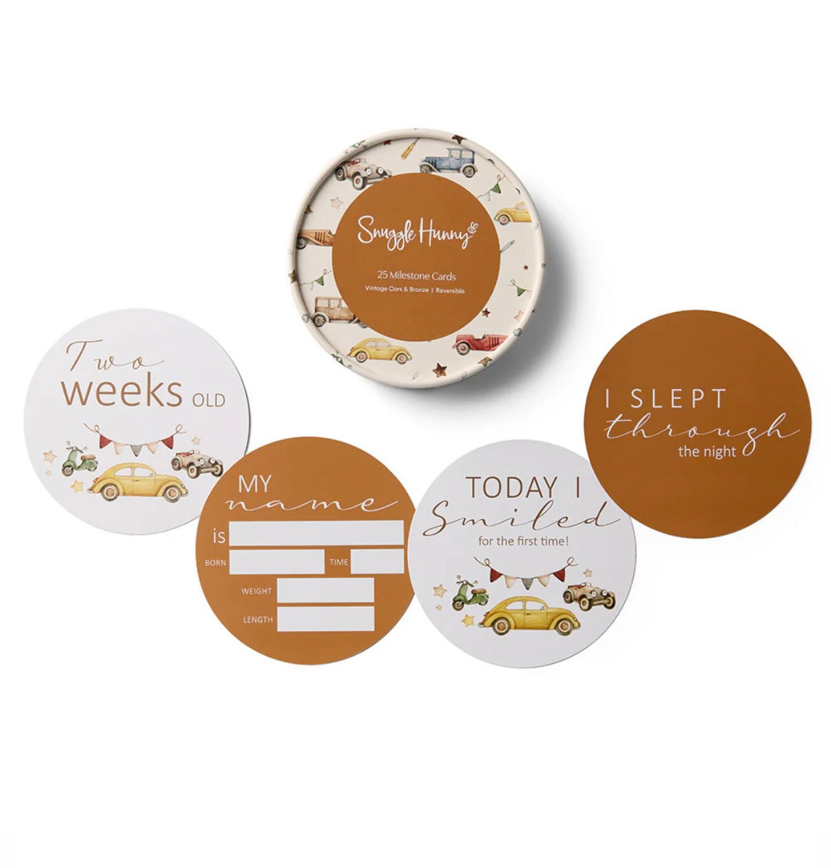 Snuggle Hunny Reversible Milestone Cards – Various