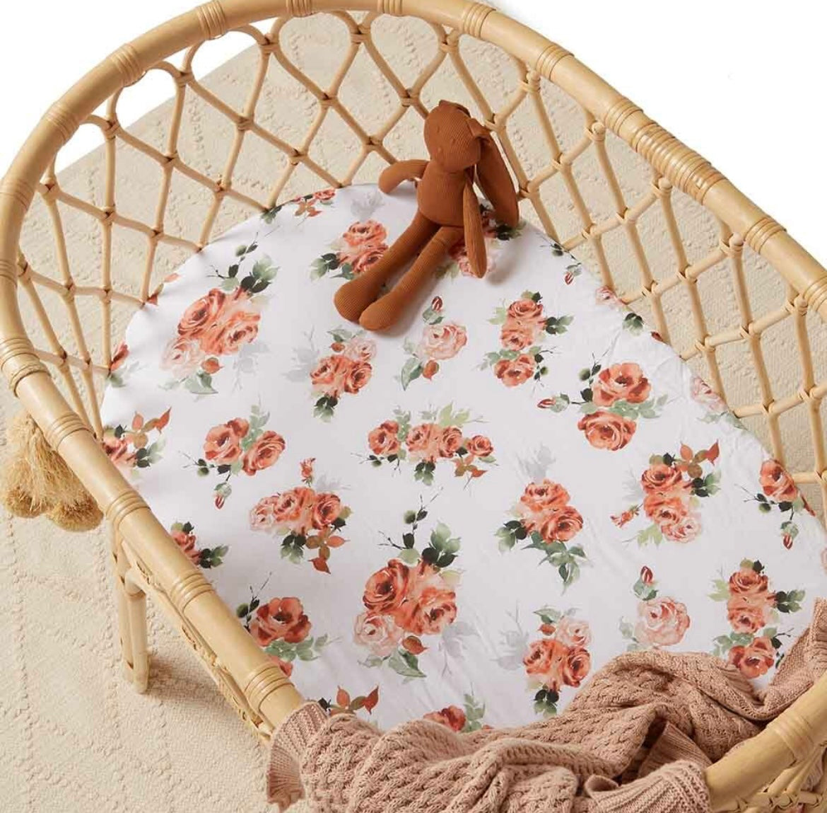 Snuggle Hunny Bassinet / Change Pad Cover Rosebud