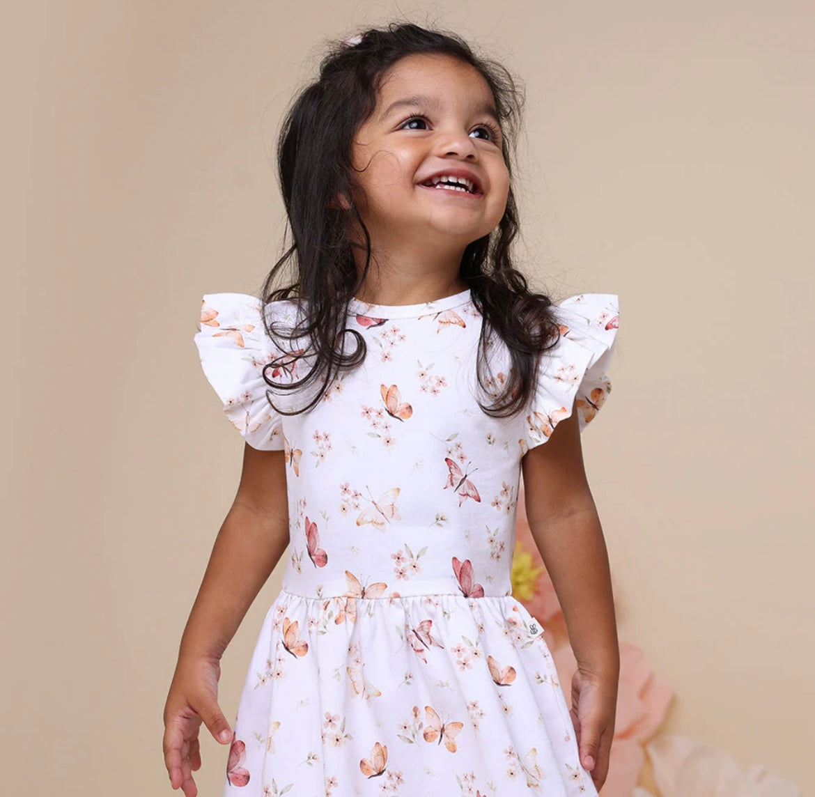 Snuggle Hunny Butterfly Short Sleeve Dress