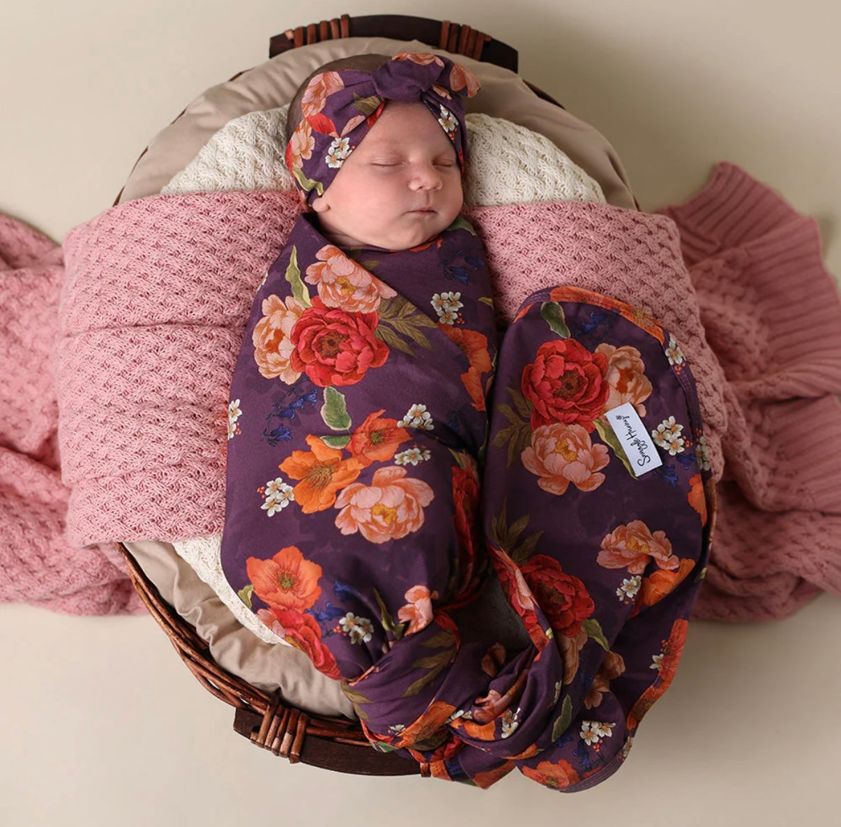 Snuggle Hunny Wrap & Topknot Set – Various Designs