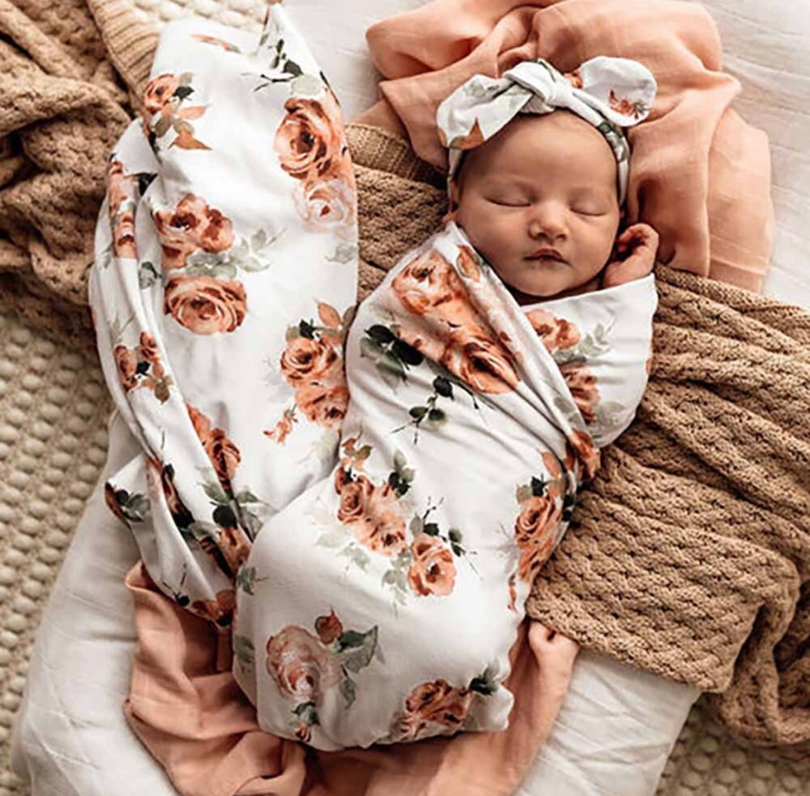 Snuggle Hunny Wrap & Topknot Set – Various Designs