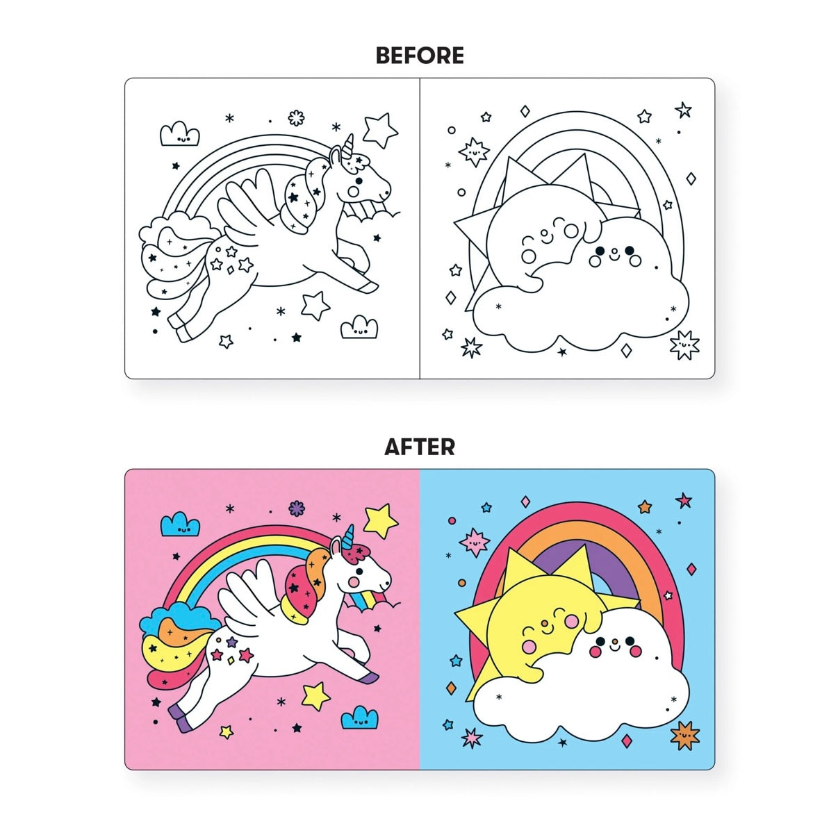 Mudpuppy Unicorns Colour Change Magic Bath Book