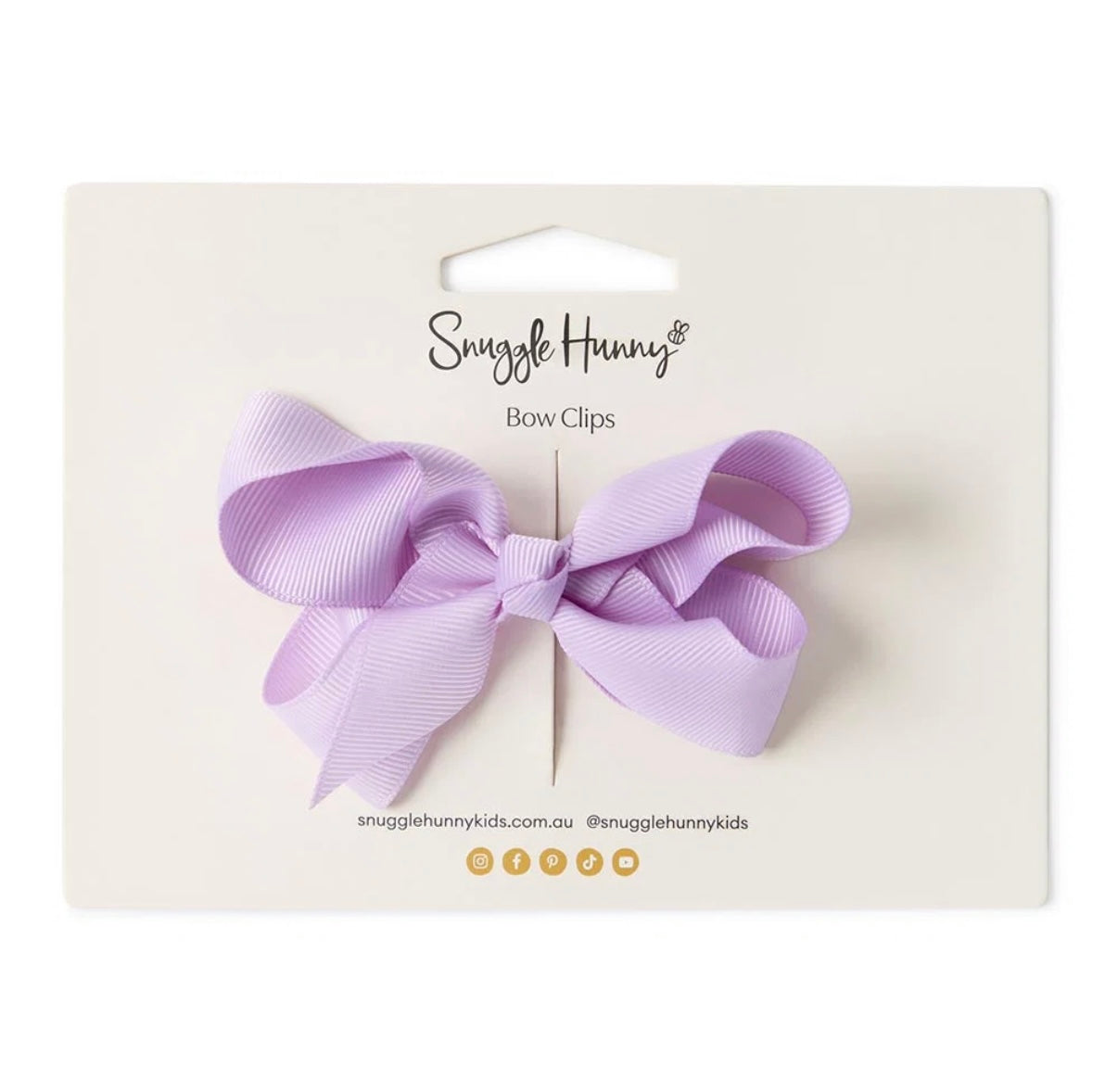 Snuggle Hunny Soft Violet Hair Clip Bow