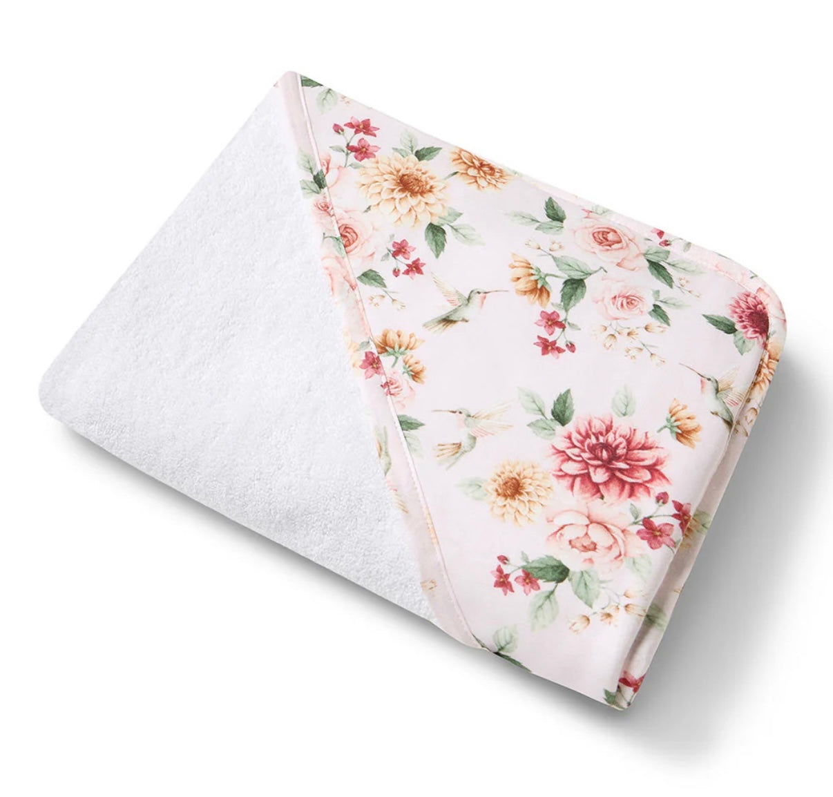 Snuggle Hunny Birds & Blooms Hooded Baby Towel
