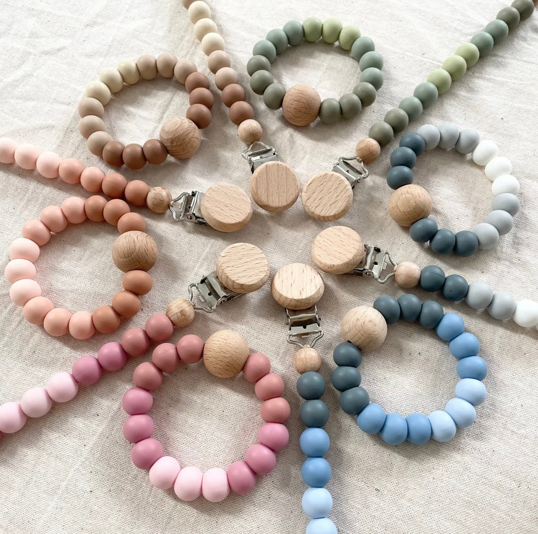 Zao & Co Paris Dummy Clip Beechwood & Silicone – Various