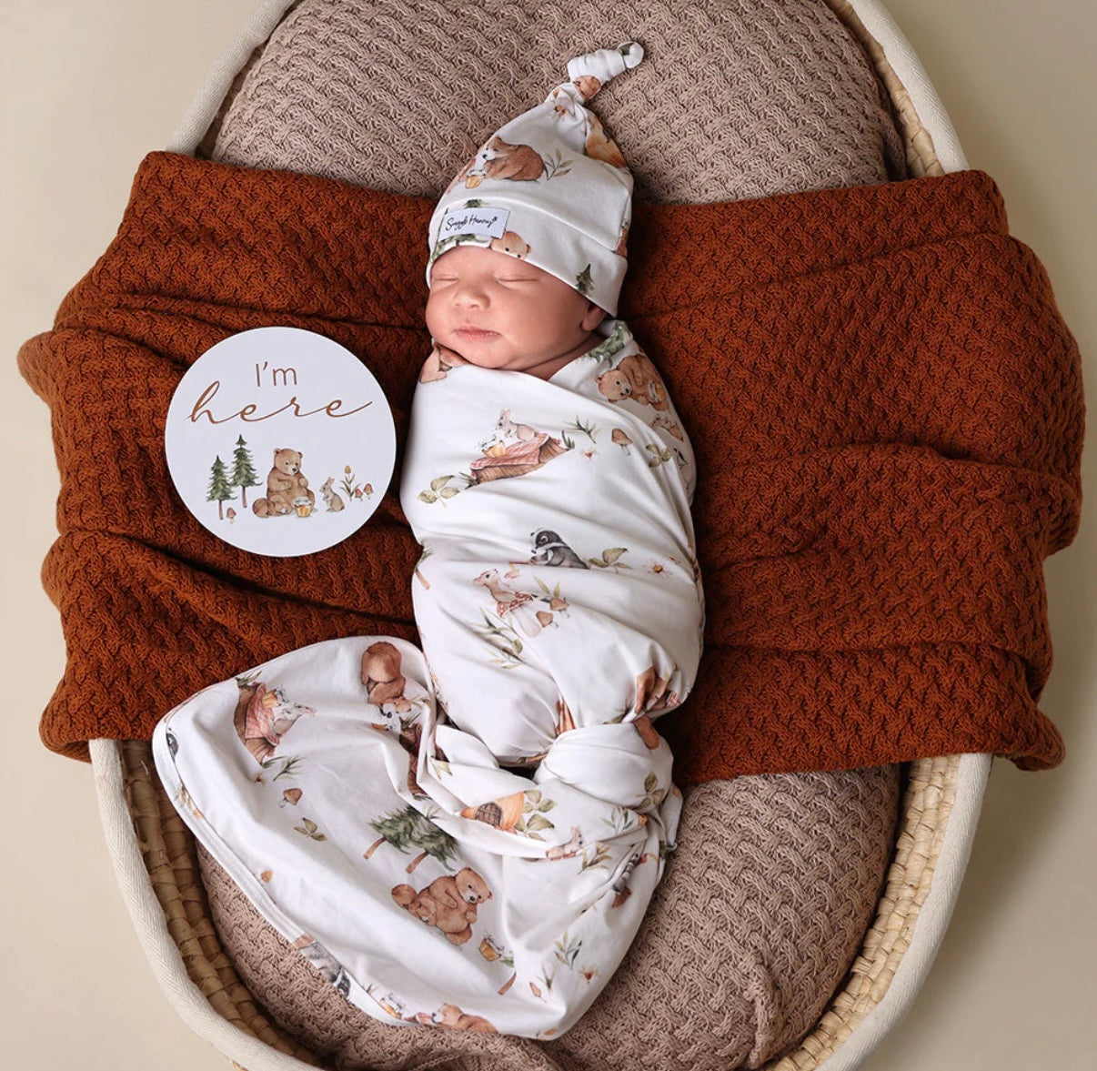 Snuggle Hunny Wrap & Beanie Set – Various Designs