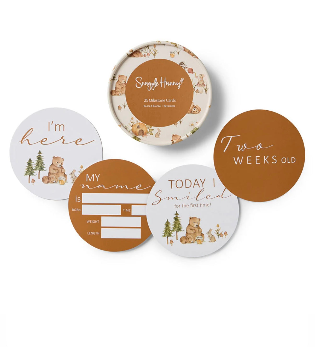Snuggle Hunny Reversible Milestone Cards – Various