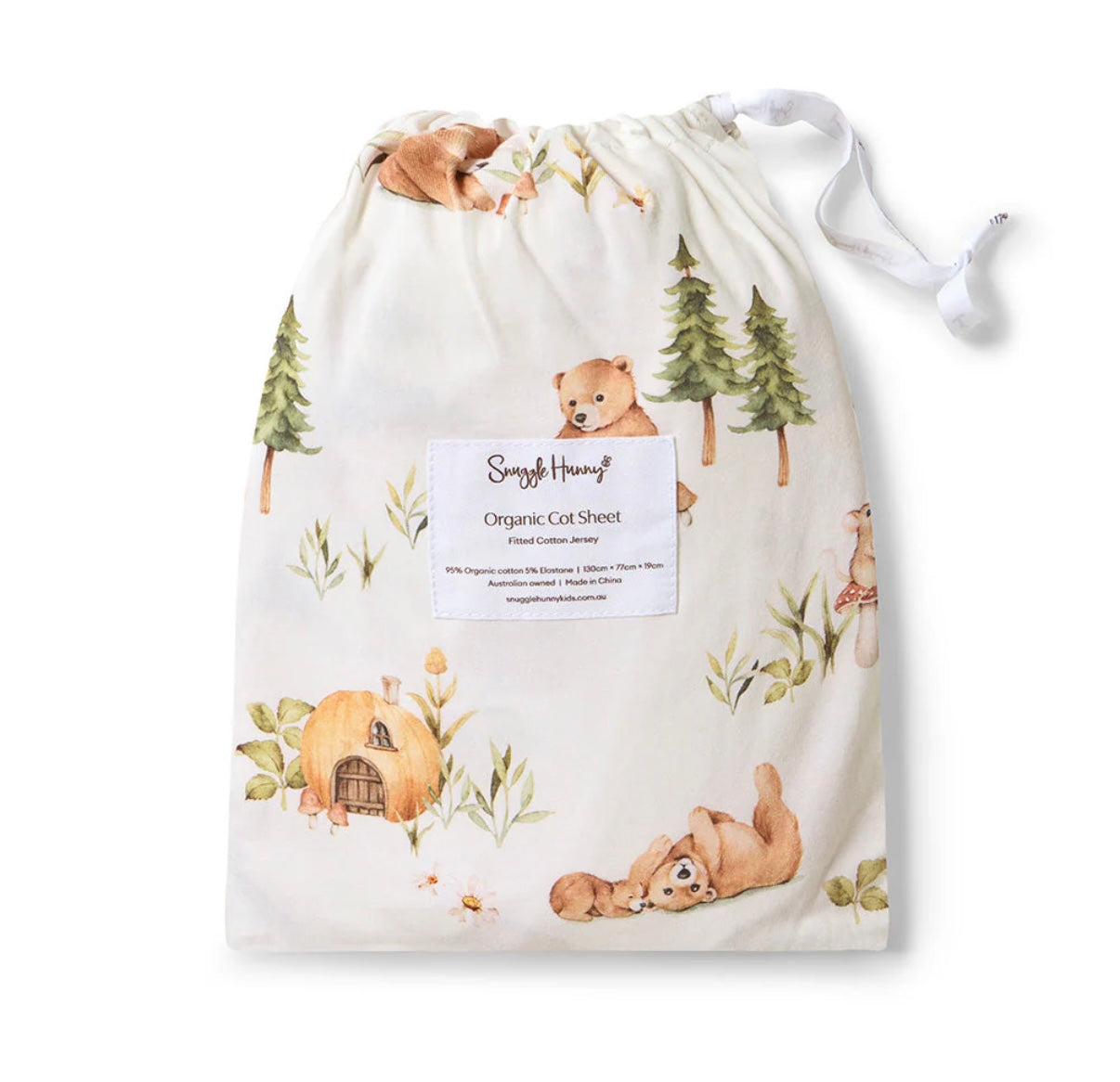 Snuggle Hunny Bears Fitted Cot Sheet