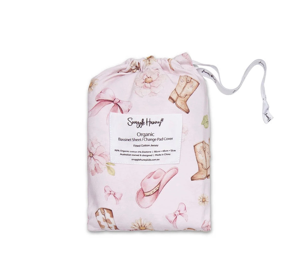 Snuggle Hunny Boots & Bows Bassinet / Change Pad Cover