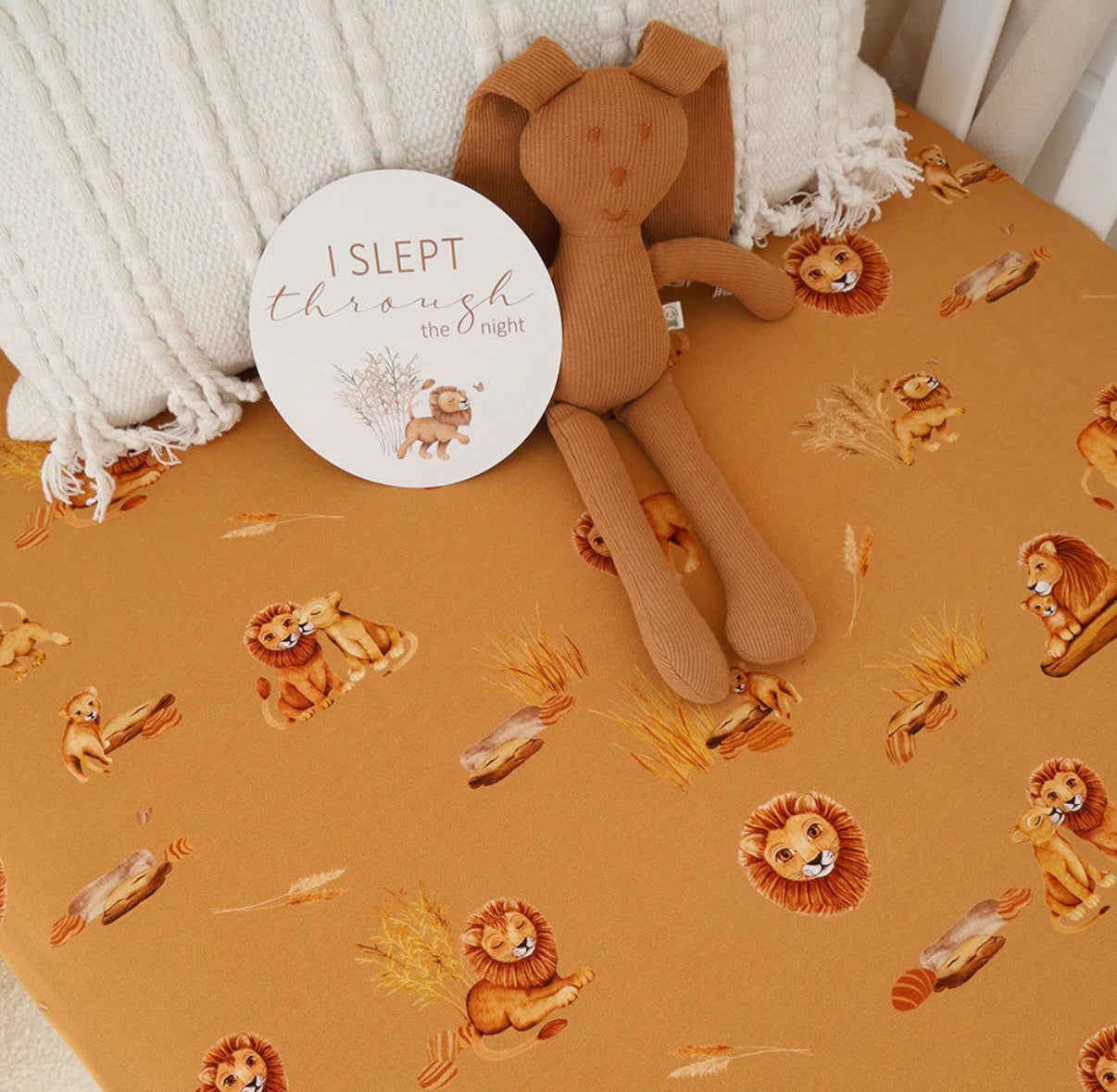 Snuggle Hunny Roar Fitted Cot Sheet