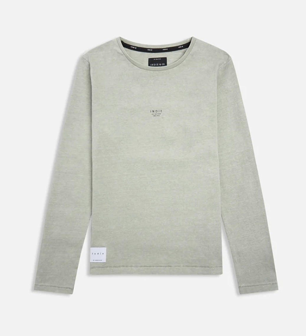 Indie Kids Marcoola L/S Tee Light Sage