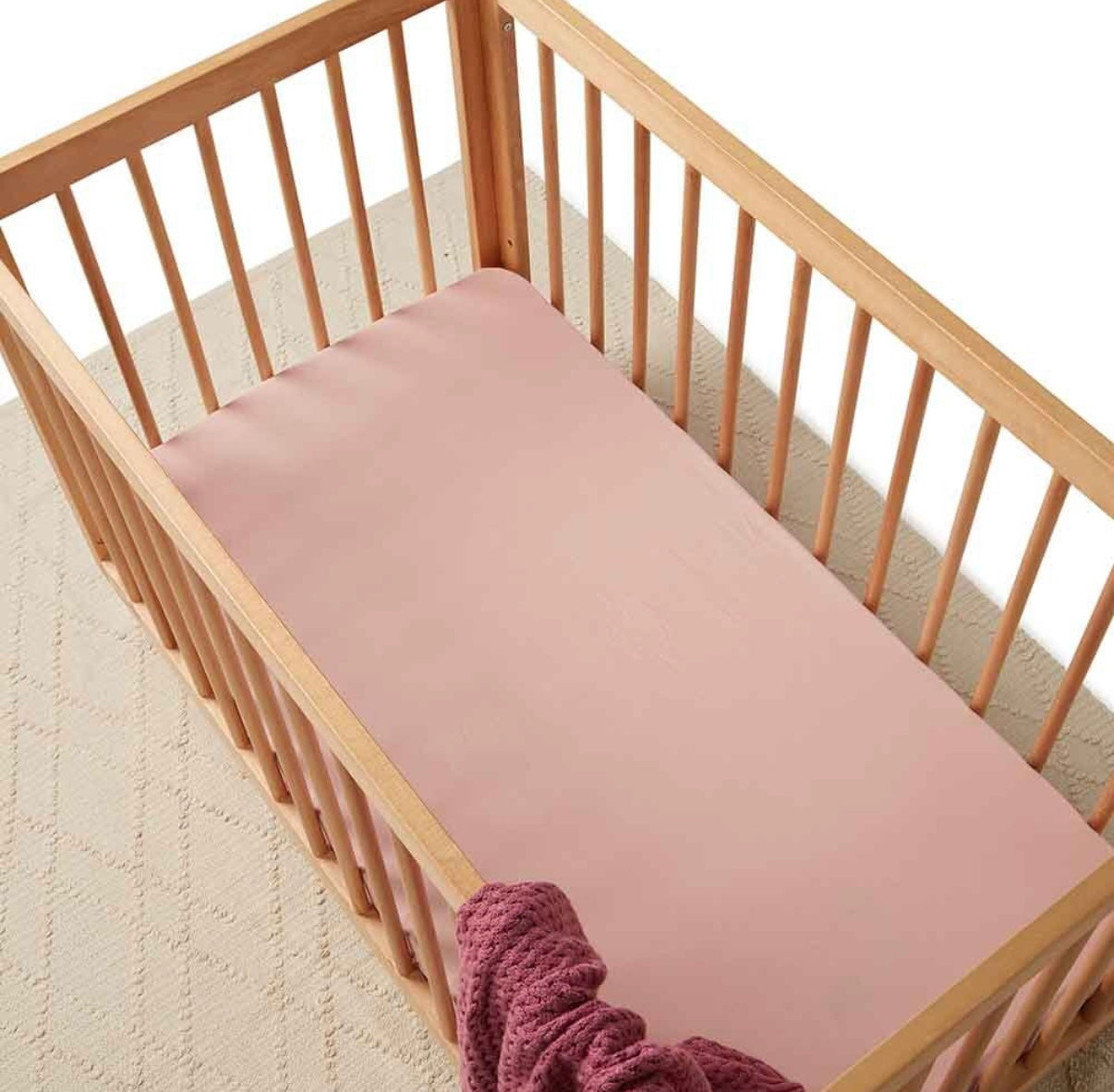 Snuggle Hunny Fitted Cot Sheet Lullaby Pink