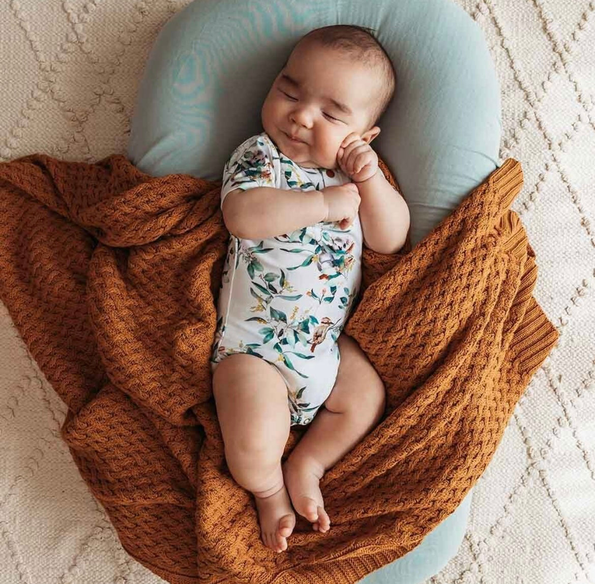 Snuggle Hunny Eucalypt Short Sleeve Bodysuit