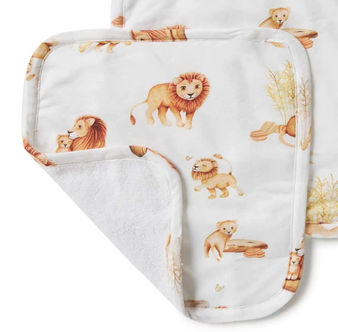 Snuggle Hunny Lion Wash Cloths 3 Pack