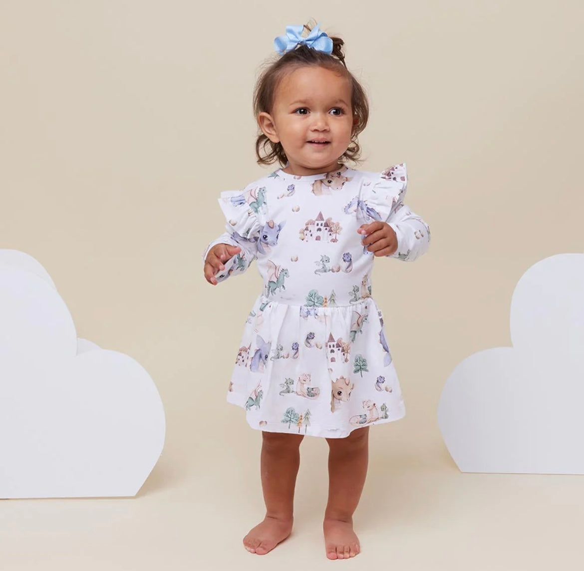 Snuggle Hunny Dragon Long Sleeve Dress