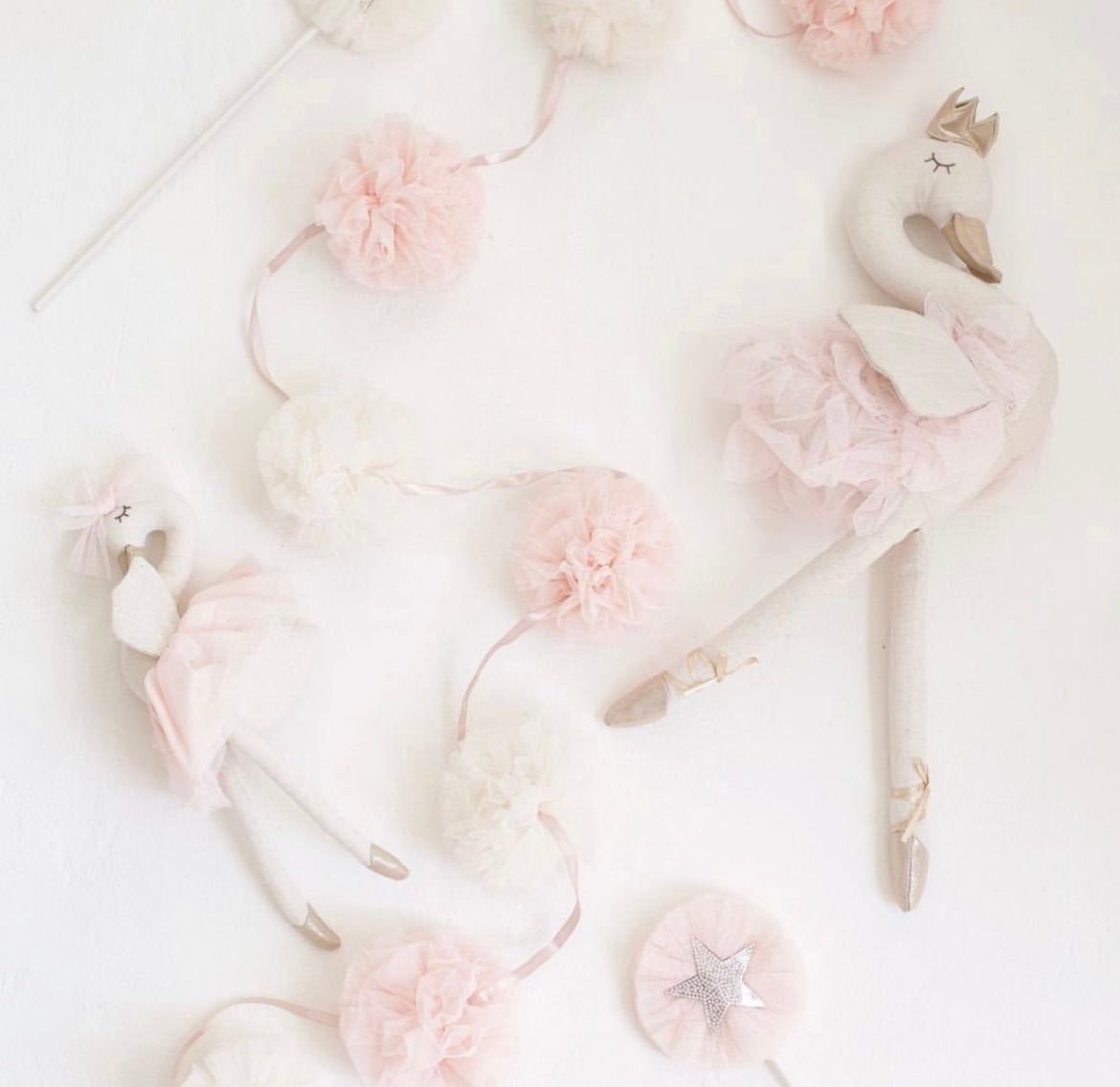 Miss Rose Sister Violet Odessa the Swan Pink