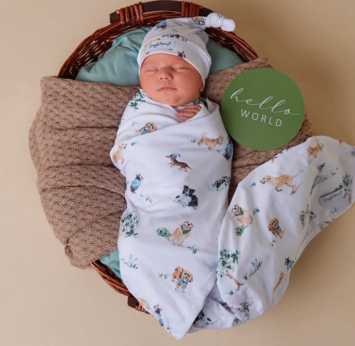 Snuggle Hunny Wrap & Beanie Set – Various Designs