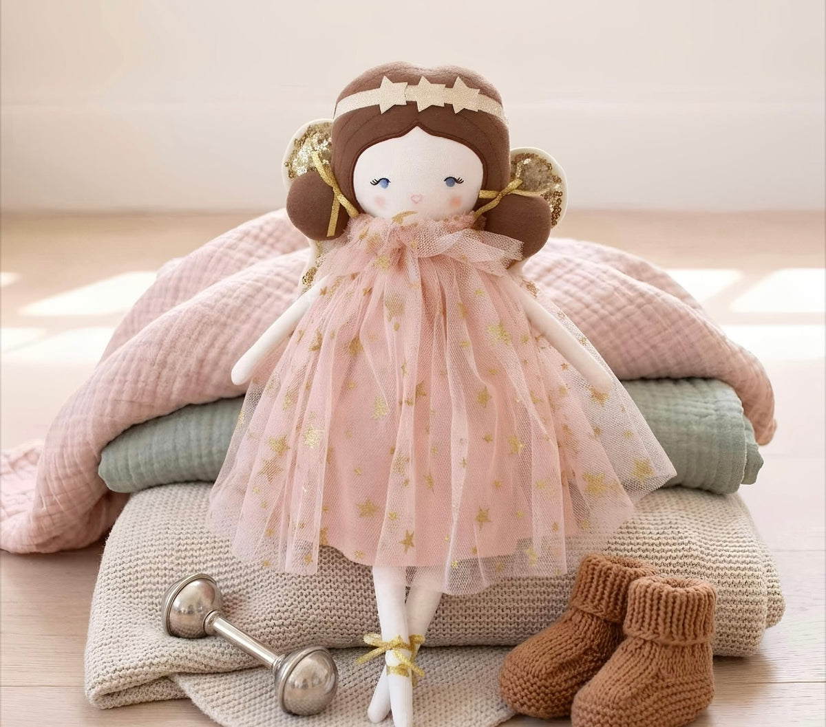 Alimrose Fleur Fairy Doll Blush Gold