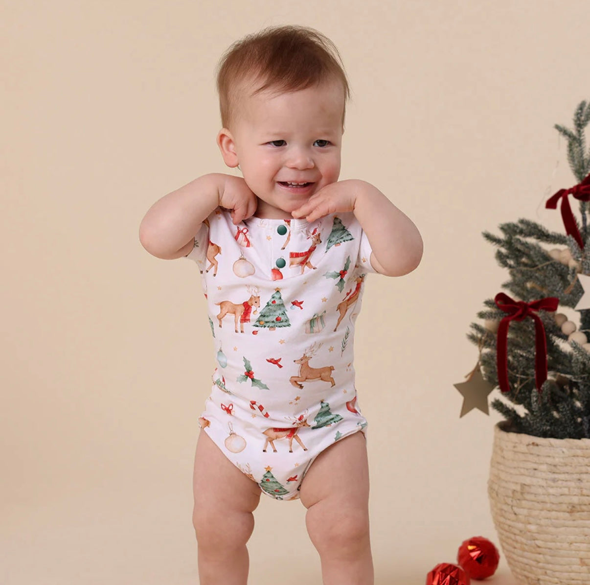 Snuggle Hunny Prancer & Friends Short Sleeve Bodysuit