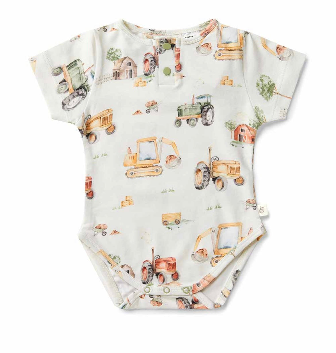 Snuggle Hunny Diggers & Tractors Short Sleeve Bodysuit
