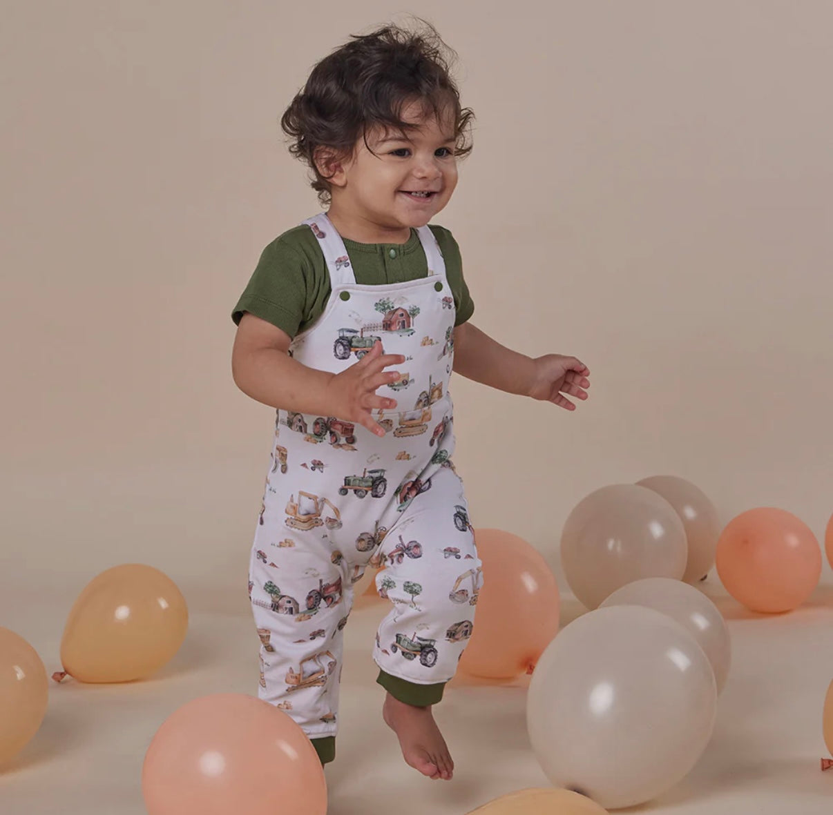Snuggle Hunny Diggers & Tractors Snuggle Overalls