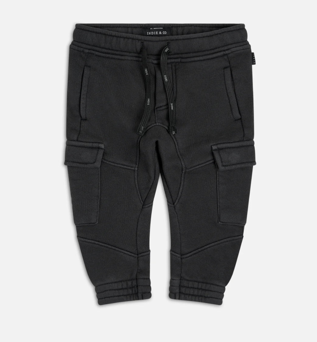 Indie Kids Turner Trackie Washed Black