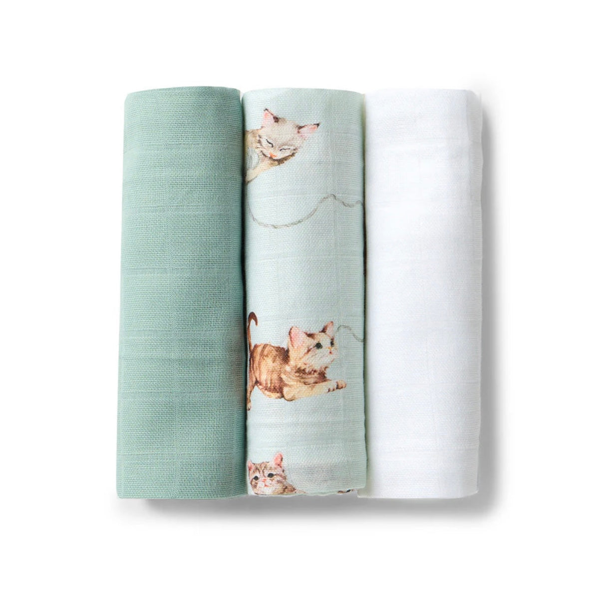 Snuggle Hunny Small Organic Muslin Burp Cloths 3 Pack – Various