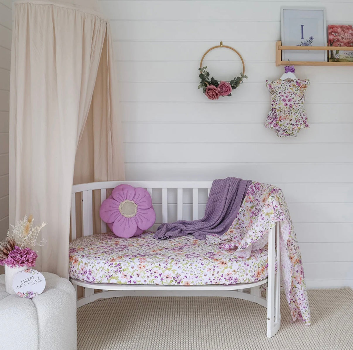 Snuggle Hunny Fitted Cot Sheet Isla