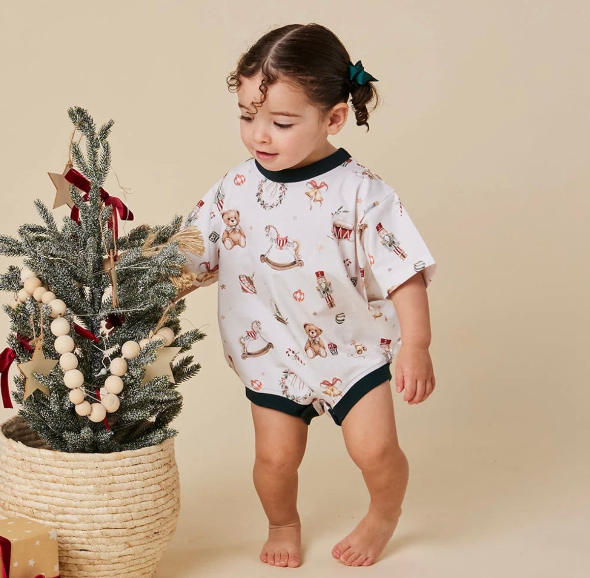 Snuggle Hunny Santa's Toy Shop Oversized Romper