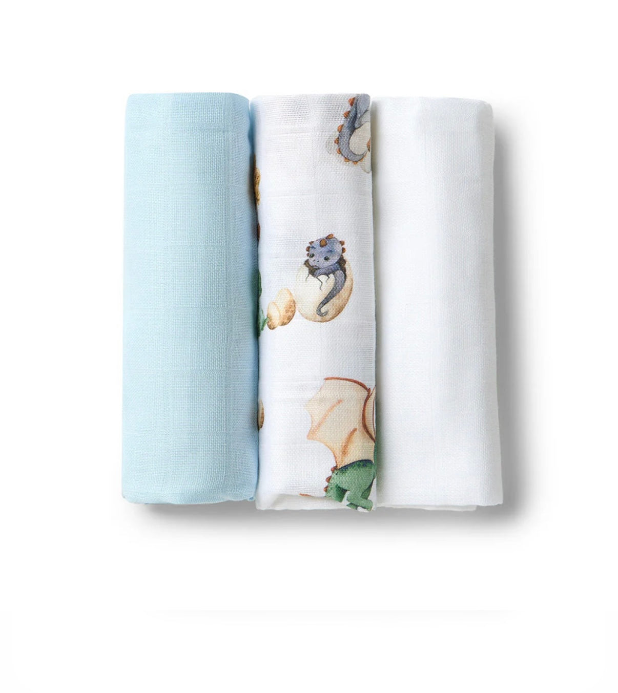 Snuggle Hunny Small Organic Muslin Burp Cloths 3 Pack – Various