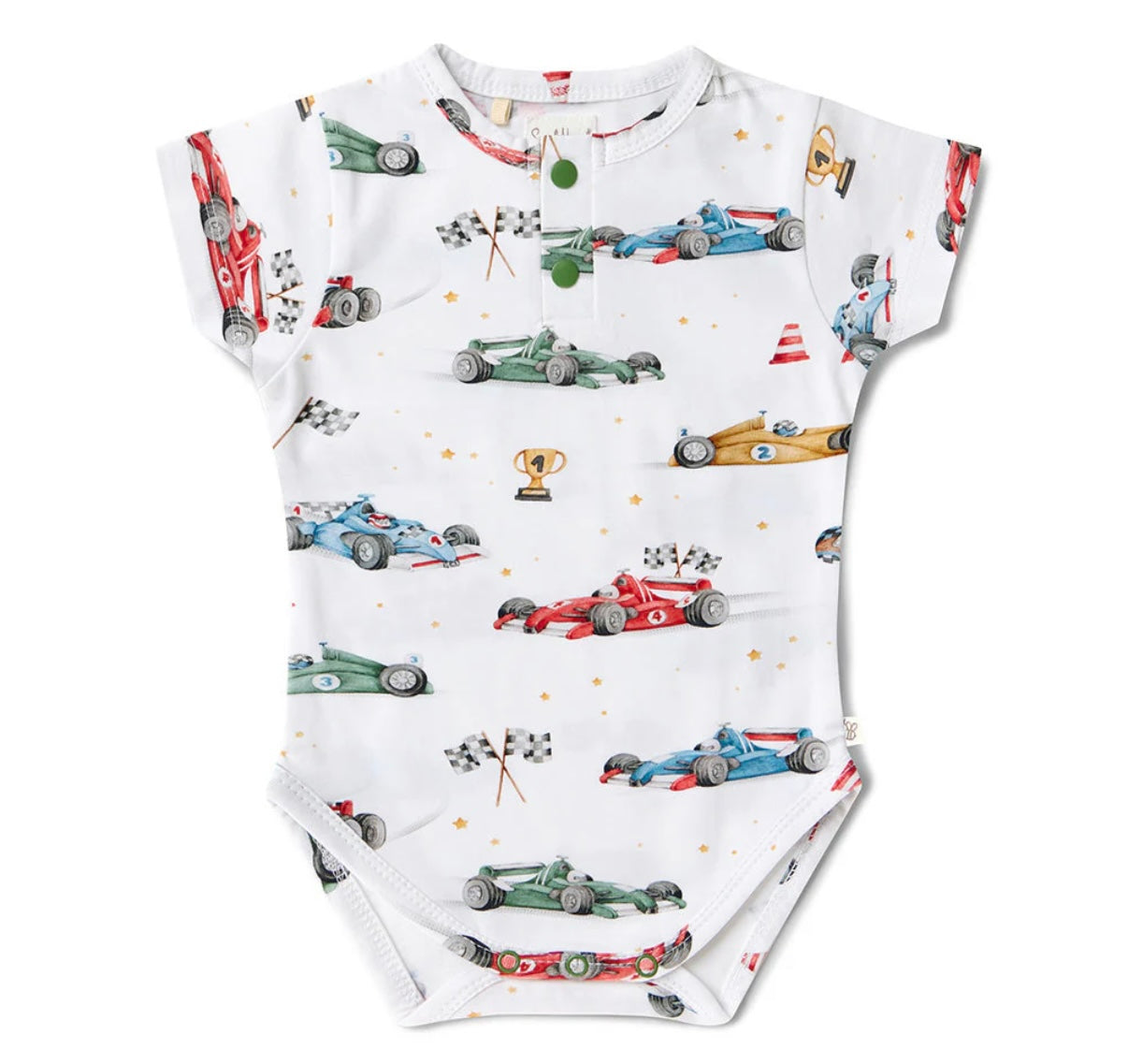 Snuggle Hunny Little Racers Short Sleeve Bodysuit