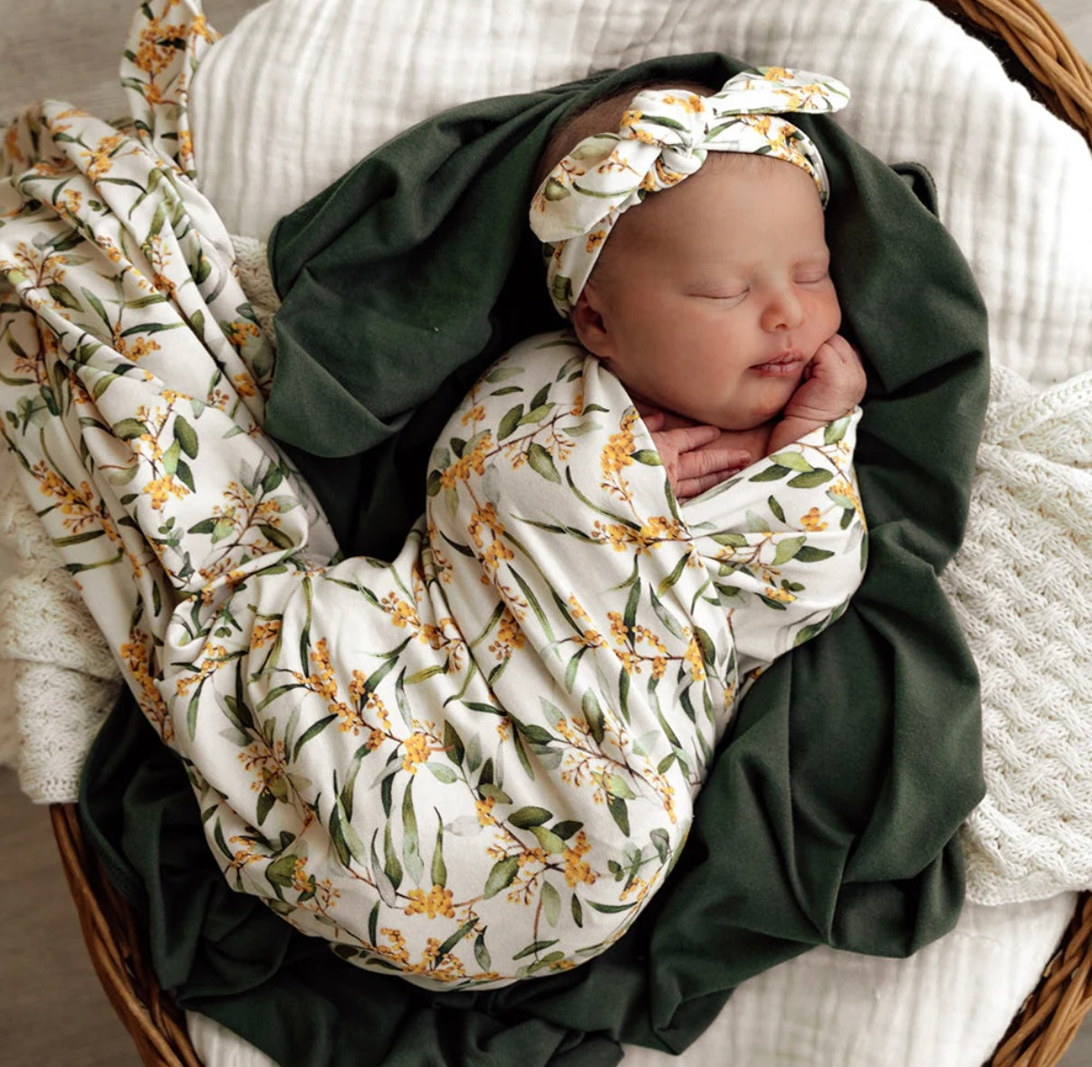 Snuggle Hunny Wrap & Topknot Set – Various Designs