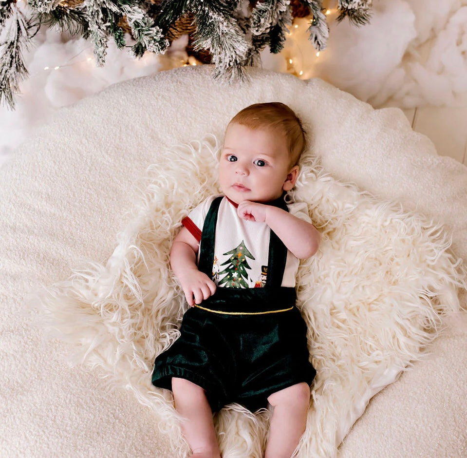 Confetti Kidz Velvet Suspenders Mistletoe