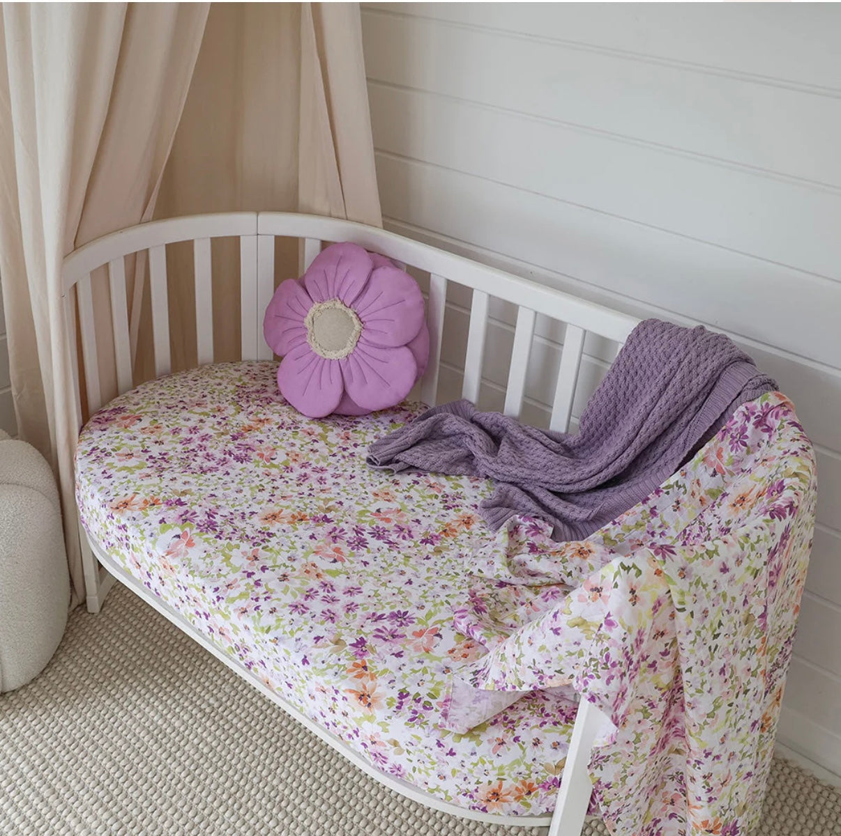 Snuggle Hunny Fitted Cot Sheet Isla